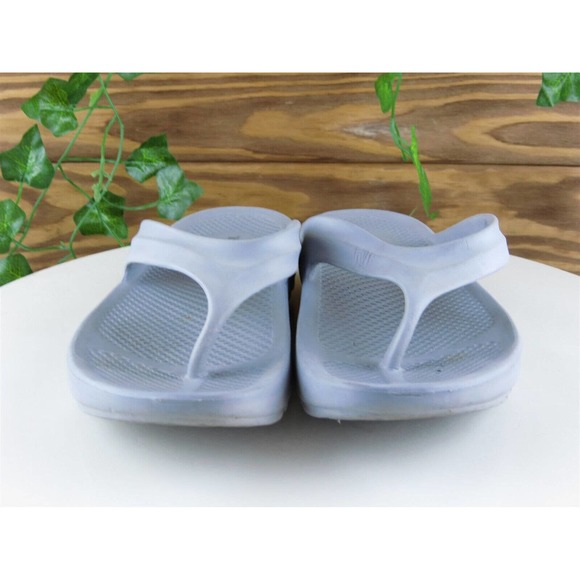 Trusols Size 37 M Women Sandal Flip Flop Gray Synthetic - Picture 2 of 10